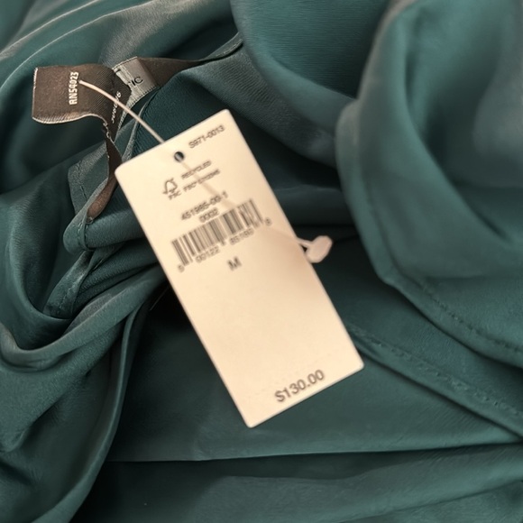 NWT! Banana Republic Deep Sea Teal Satin Twist-Shoulder Maxi Dress - Multiple🦋 - Picture 4 of 7